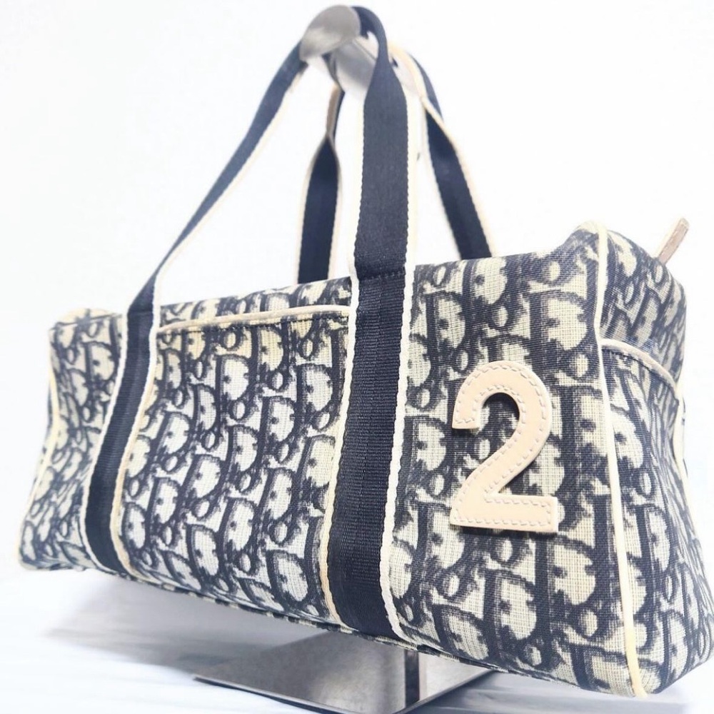 Authentic Christian Dior Monogram Trotter Mini Boston Bag Number 2